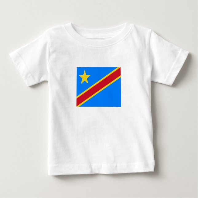 Congo Kinshasa Flag Baby T-Shirt (Front)