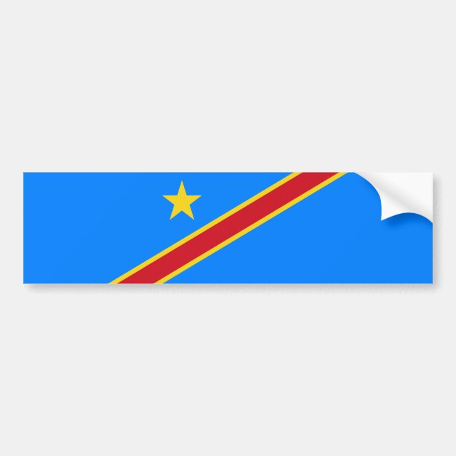 Congo Kinshasa Flag Bumper Sticker (Front)