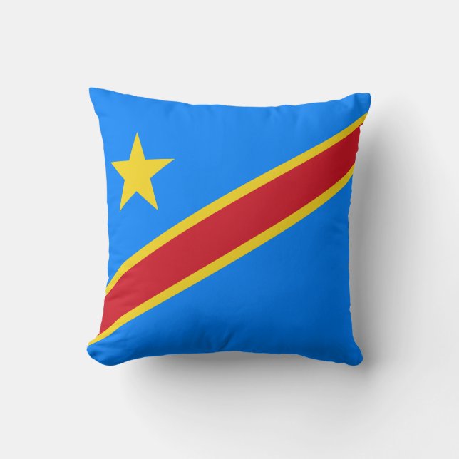 Congo Kinshasa Flag Cushion (Front)