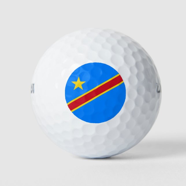 Congo Kinshasa Flag Golf Balls (Front)