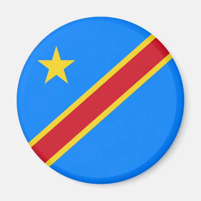 Congo Kinshasa Flag Magnet (Front)