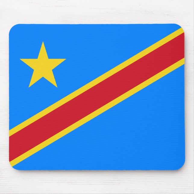 Congo Kinshasa Flag Mouse Mat (Front)