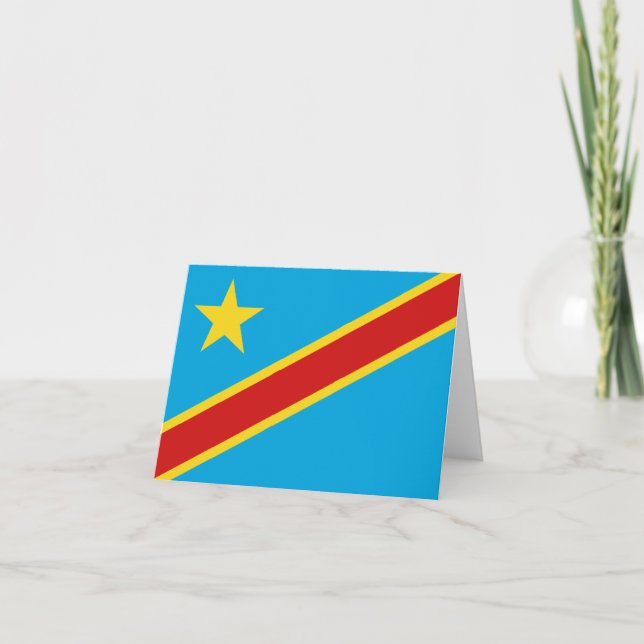 Congo-Kinshasa Flag Notecard (Front)