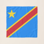 Congo Kinshasa Flag Scarf<br><div class="desc">Patriotic flag of Democratic Republic of the Congo.</div>