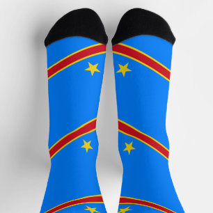 Congo Kinshasa Flag Socks