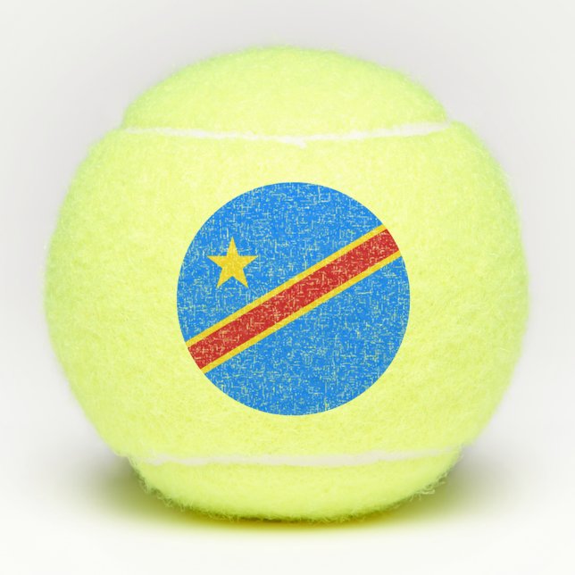 Congo Kinshasa Flag Tennis Balls (Front)