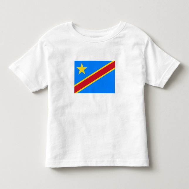 Congo Kinshasa Flag Toddler T-Shirt (Front)