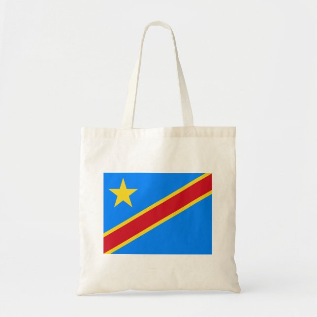 Congo Kinshasa Flag Tote Bag (Front)