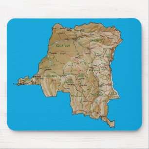 Congo-Kinshasa Map Mousepad