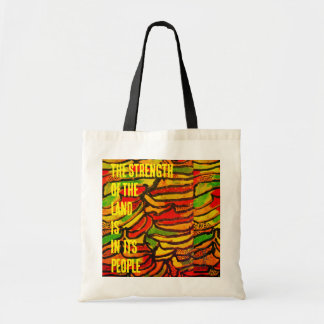 Congo print the strengh of the land tote bag