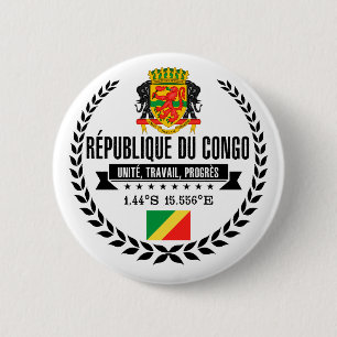 Congo Republic 6 Cm Round Badge