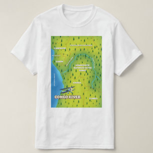 Congo River Beautiful vintage map T-Shirt