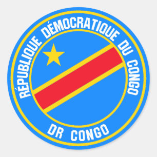 Congo Round Emblem Classic Round Sticker