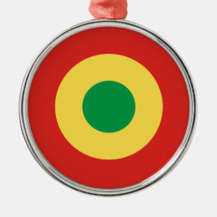 Congo roundel country flag symbol army military ci metal tree decoration