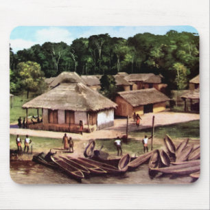 Congo village mouse mat