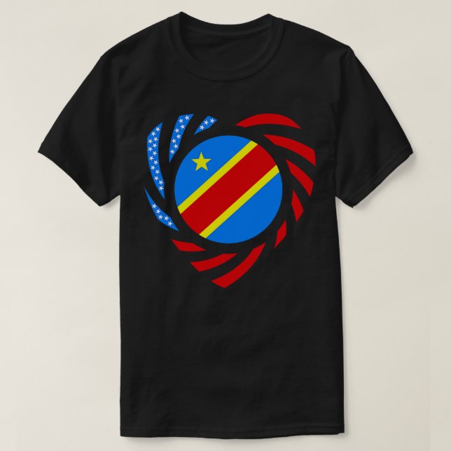 Congolese American Democratic Republic Multination T-Shirt (Design Front)