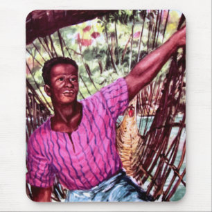 Congolese boy mouse mat