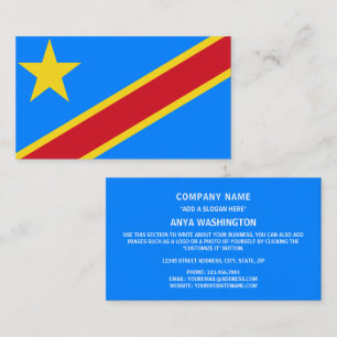 Congolese Flag, Flag of DR Congo Business Card