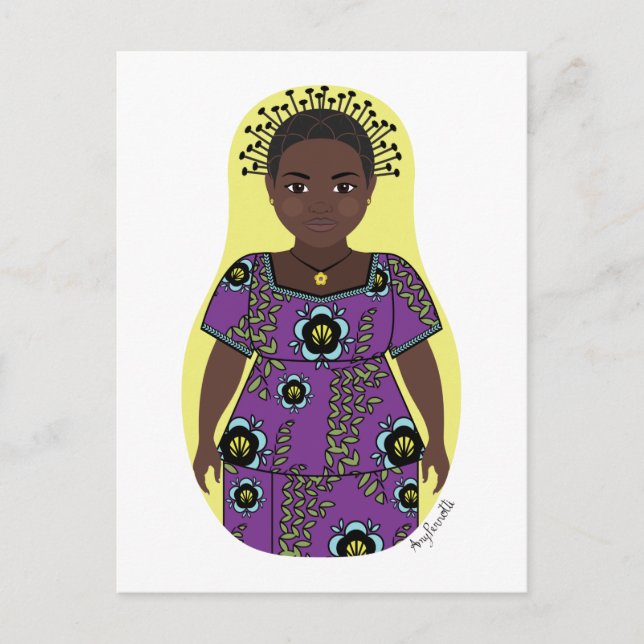 Congolese Matryoshka Postcard (Front)