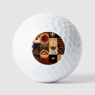 Congolese motifs background grid golf balls