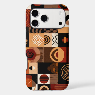 Congolese motifs background grid Phone Case