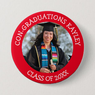 Congraduations Graduate name and photo    7.5 Cm Round Badge