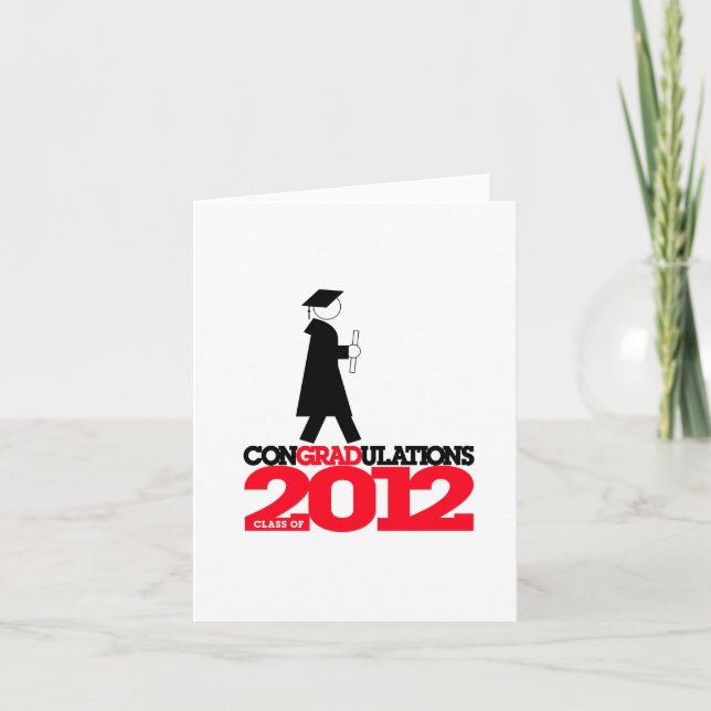 ConGRADulations Class of 2012 Card Cap Gown 5 (Front)