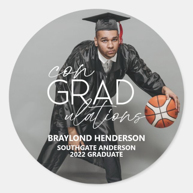 ConGRADulations Graduation Classic Round Sticker (Front)