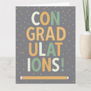 ConGRADulations Graduation Folded Greeting Card