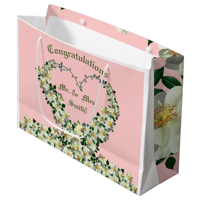 Congradulations! - Mr. & Mrs. Gift Bag (Front Angled)