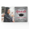 Congrats 1 Photo Red Grey Black Modern Graduation