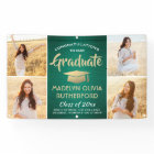 Congrats 4 Photo Green Gold and White Graduation