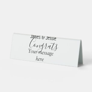 Congrats add name message wedding newly wed couple
