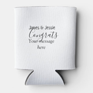 Congrats add name message wedding newly wed couple can cooler