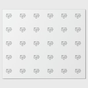 Congrats add name message wedding newly wed couple wrapping paper