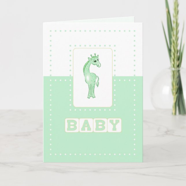 Congrats Baby Giraffe, Green Card (Front)
