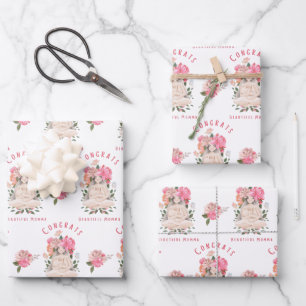 Congrats Beautiful Momma Wrapping Paper Sheets
