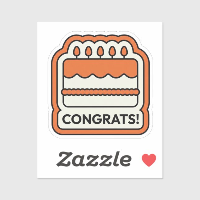 Congrats Birthday Cake (Sheet)
