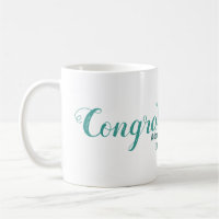 Congrats blue green wedding couple name est. year