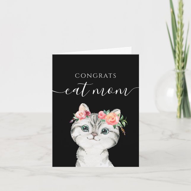 Congrats Cat Mum Greeting Card (Front)