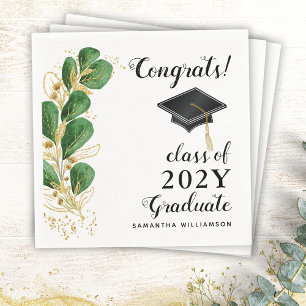 Congrats Class of 2024 Graduate Floral Graduation Napkin