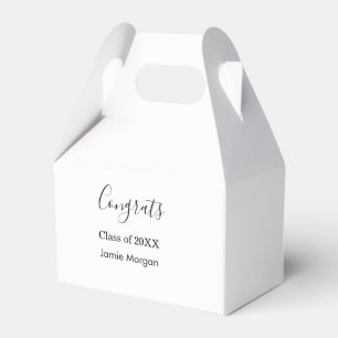 Congrats class of 20XX graduation name simple date Favour Box