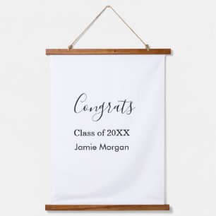 Congrats class of 20XX graduation name simple date Hanging Tapestry