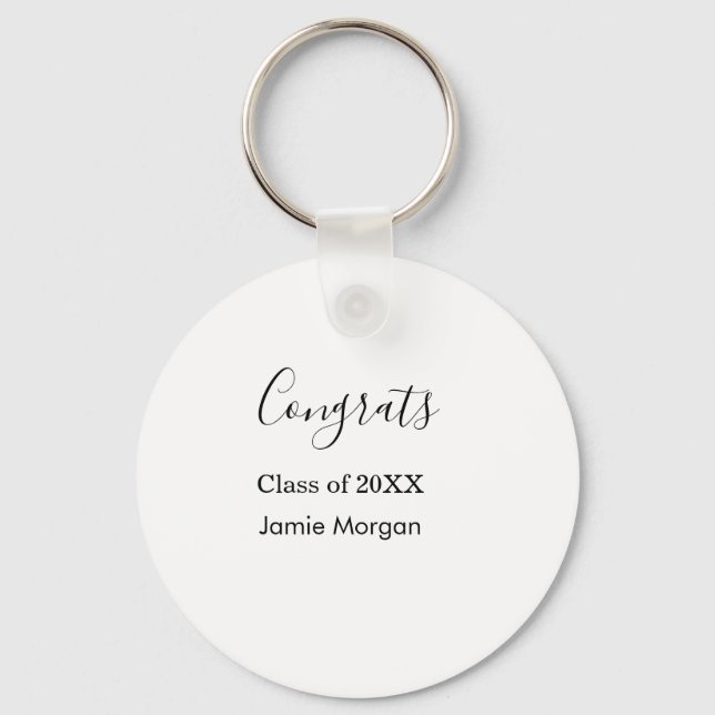 Congrats class of 20XX graduation name simple date Key Ring (Front)