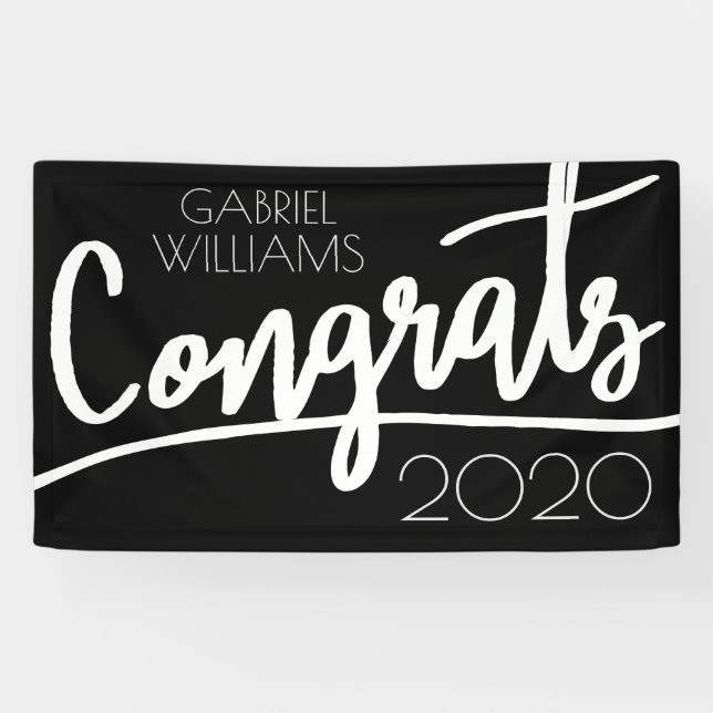 Congrats Class of | Add Name & Year Banner (Horizontal)