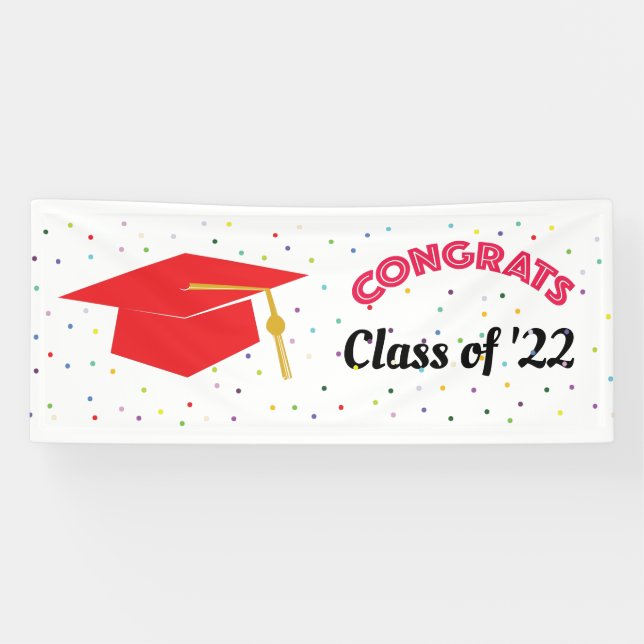 Congrats Class (RED) Banner (Horizontal)