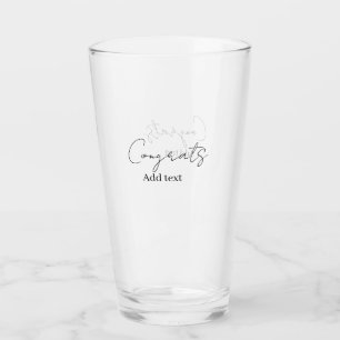 Congrats congratulations graduate name date glass