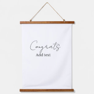 Congrats congratulations graduate name date  hanging tapestry