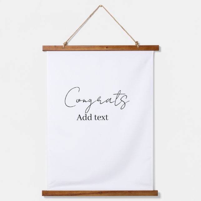 Congrats congratulations graduate name date  hanging tapestry (Front)