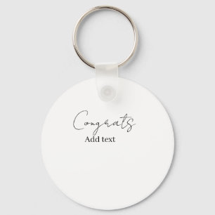 Congrats congratulations graduate name date key ring